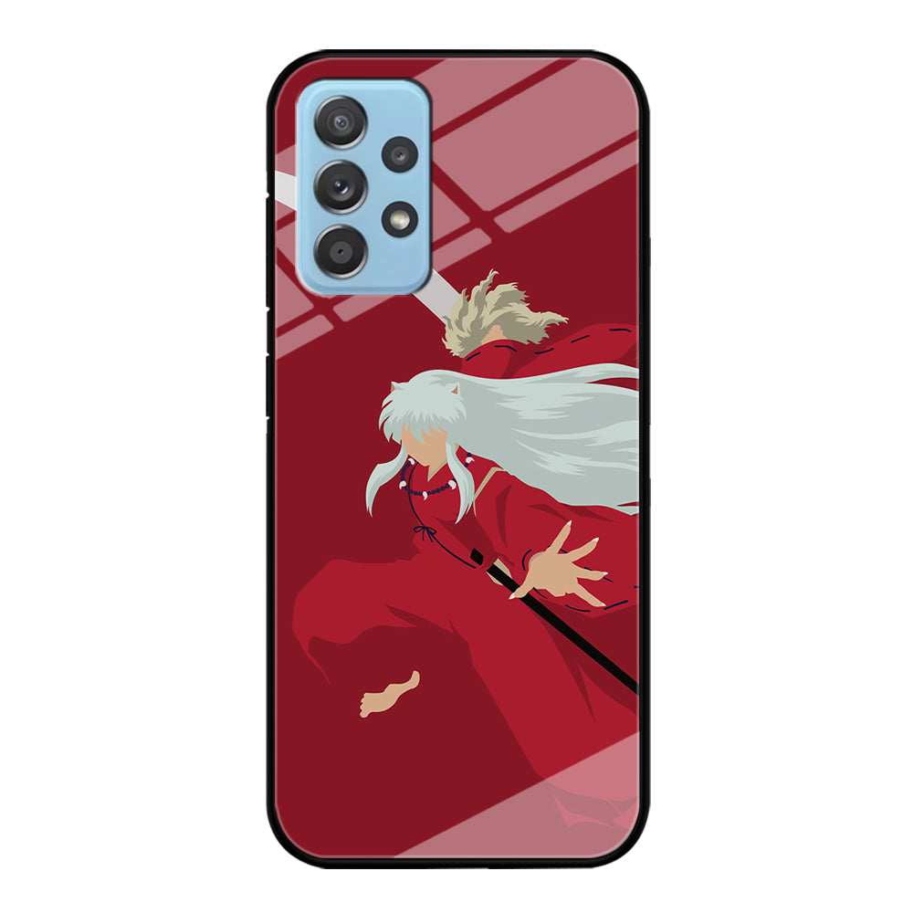 Inuyasha Red Background Samsung Galaxy A72 Case-Phone Case-Tempered Glass Case-Altracase