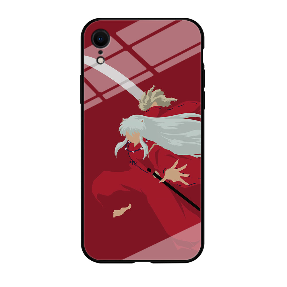 Inuyasha Red Background iPhone XR Case-Phone Case-Tempered Glass Case-Altracase