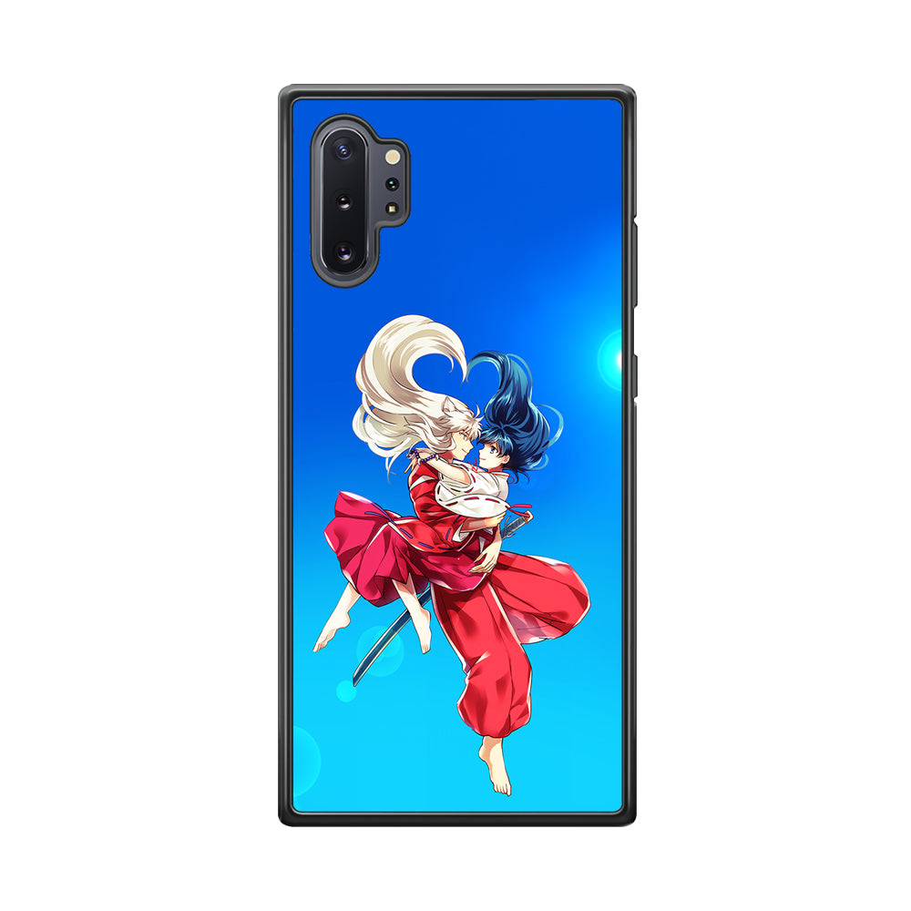 Inuyasha and Kagome Romantic Samsung Galaxy Note 10 Plus Case-Phone Case-Rubber Black (2D Case)-Altracase