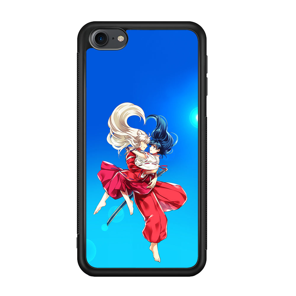 Inuyasha and Kagome Romantic iPod Touch 6 Case-Phone Case-Rubber White (2D Case)-Altracase