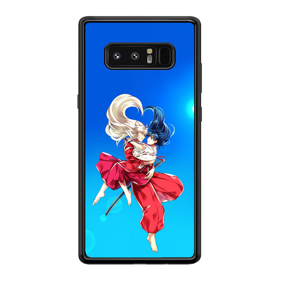 Inuyasha and Kagome Romantic Samsung Galaxy Note 8 Case-Phone Case-Rubber Black (2D Case)-Altracase