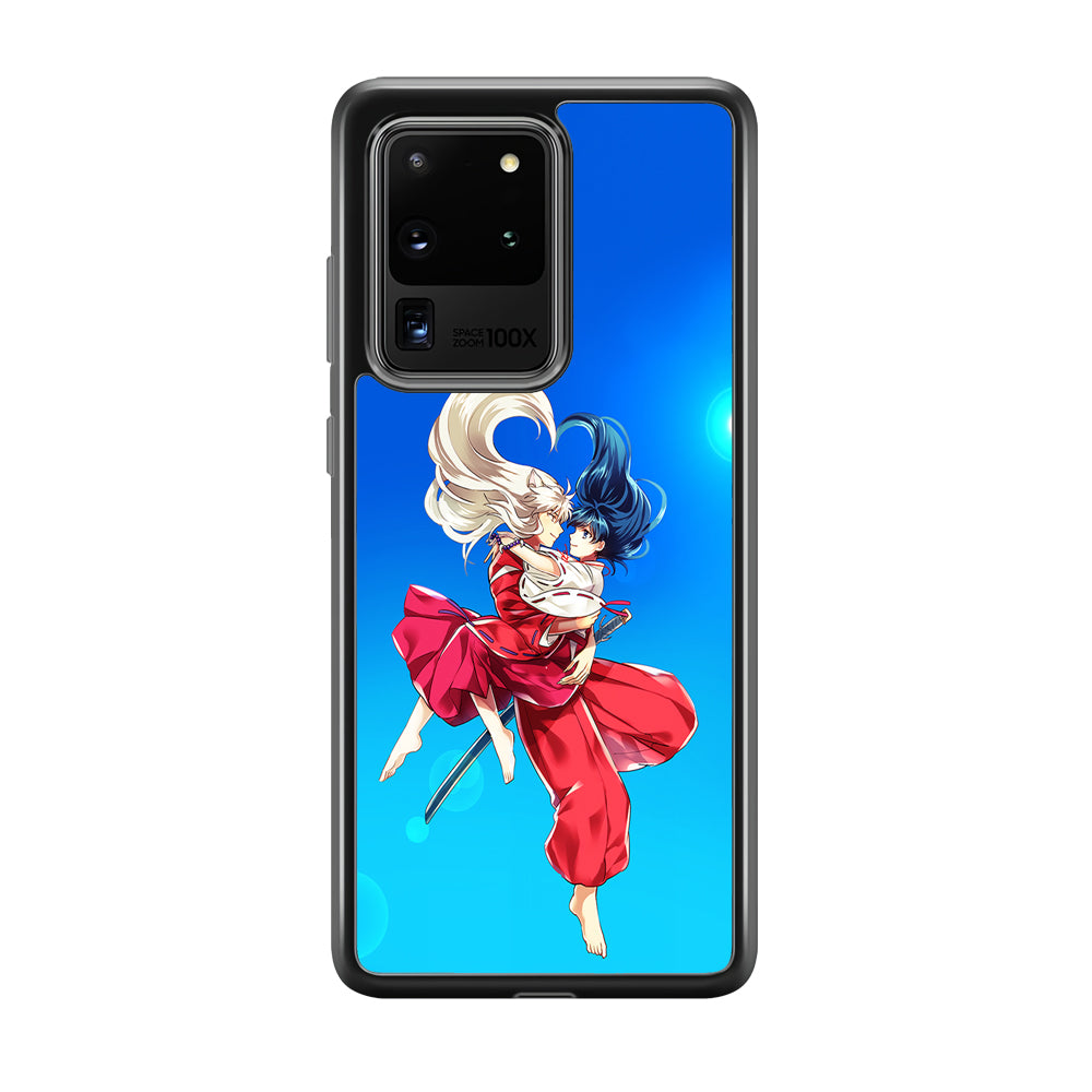 Inuyasha and Kagome Romantic Samsung Galaxy S20 Ultra Case-Phone Case-Tempered Glass Case-Altracase