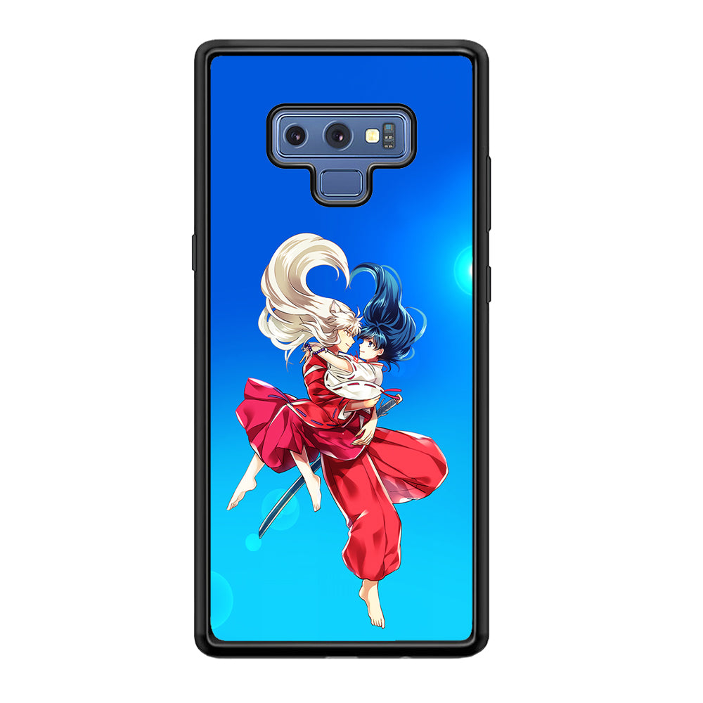 Inuyasha and Kagome Romantic Samsung Galaxy Note 9 Case-Phone Case-Rubber Black (2D Case)-Altracase