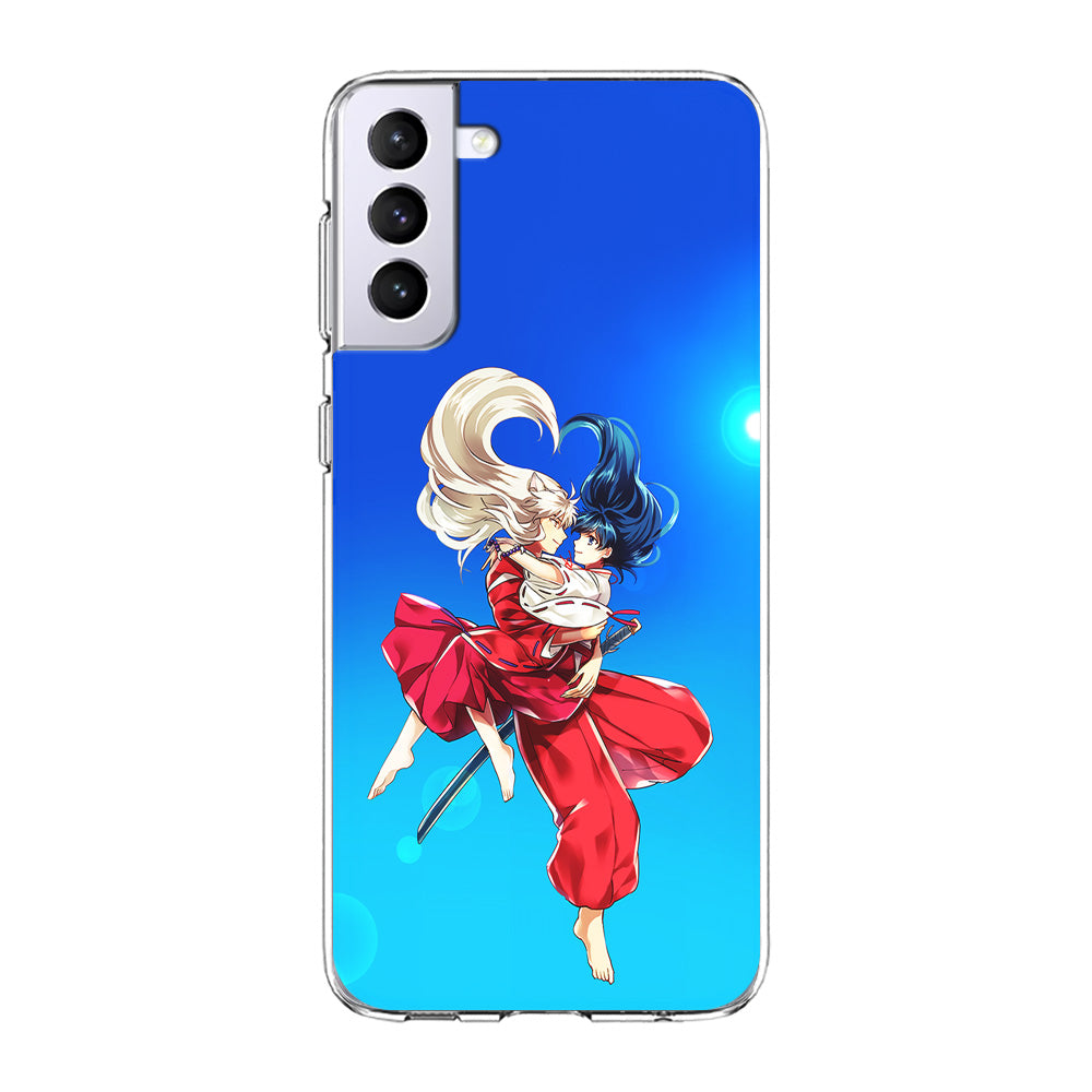 Inuyasha and Kagome Romantic Samsung Galaxy S21 Plus Case-Phone Case-Clear Soft Case-Altracase