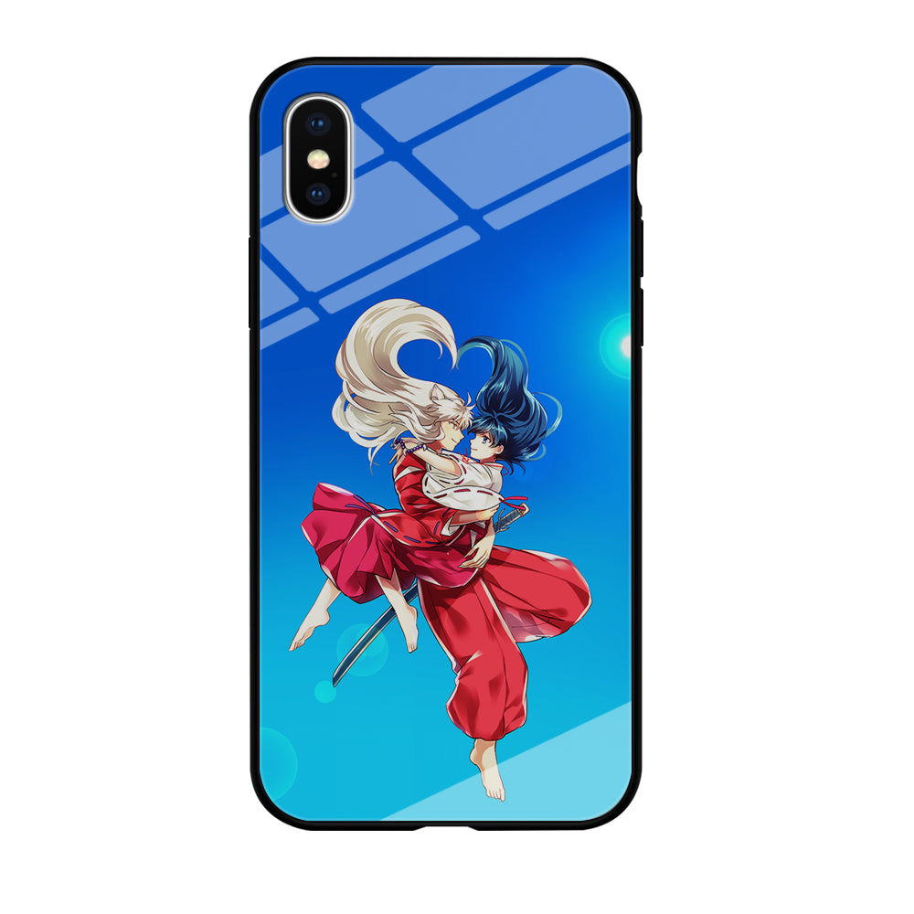 Inuyasha and Kagome Romantic iPhone Xs Case-Phone Case-Tempered Glass Case-Altracase