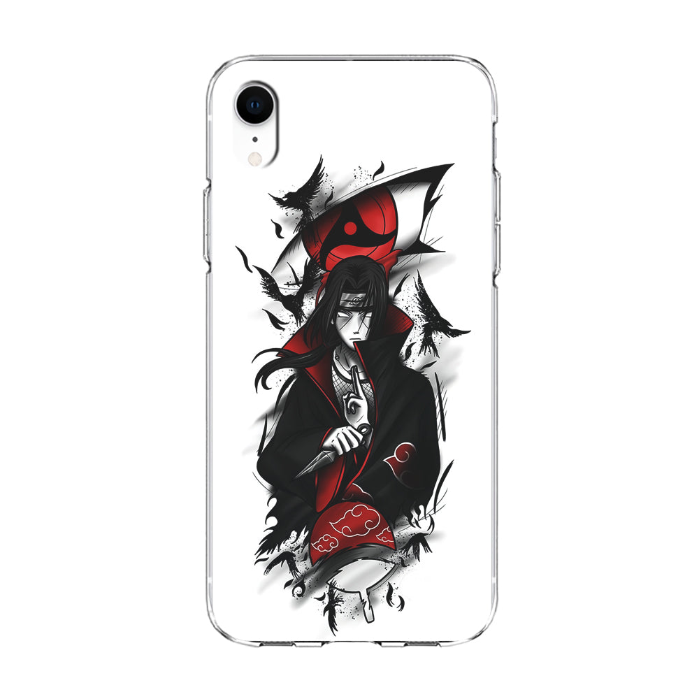 Itachi Uchiha White iPhone XR Case-Phone Case-Clear Soft Case-Altracase