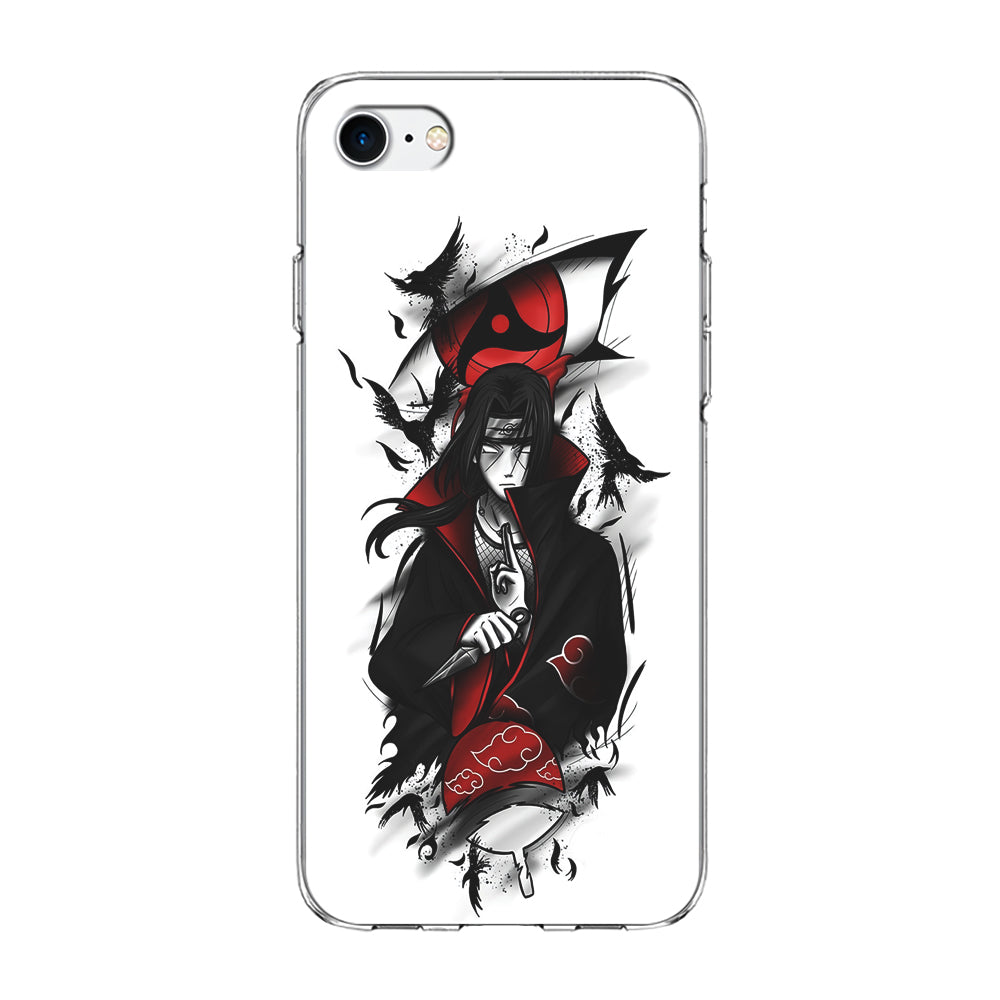 Itachi Uchiha White iPhone SE 2020 Case-Phone Case-Clear Soft Case-Altracase