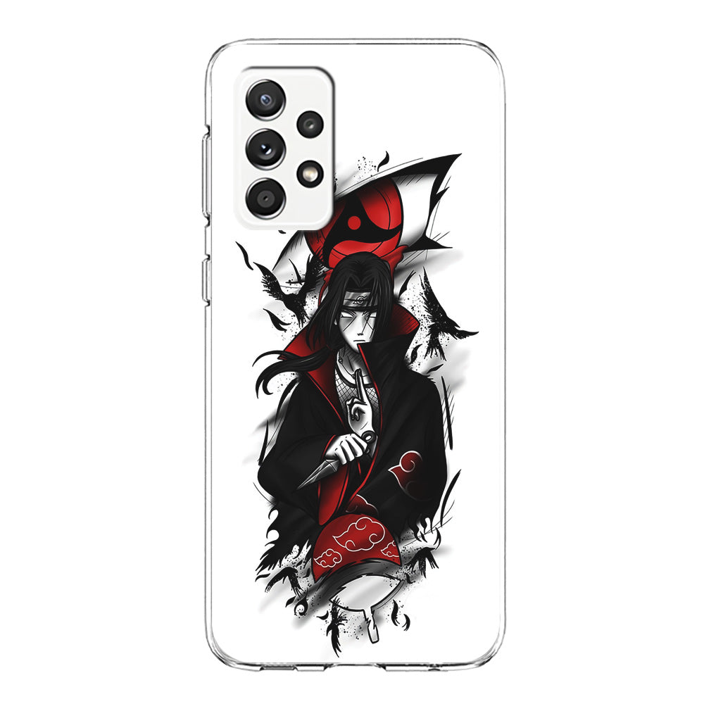 Itachi Uchiha White Samsung Galaxy A72 Case-Phone Case-Clear Soft Case-Altracase