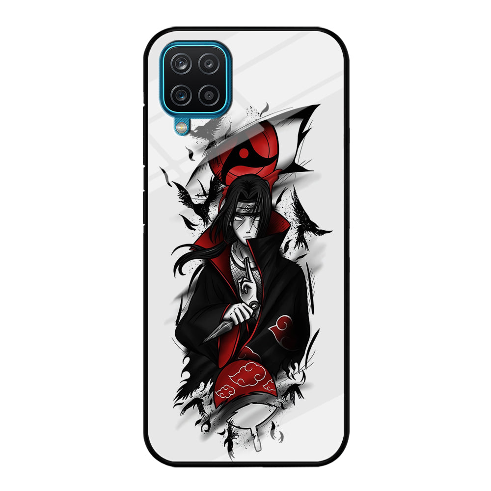 Itachi Uchiha White Samsung Galaxy A12 Case-Phone Case-Tempered Glass Case-Altracase