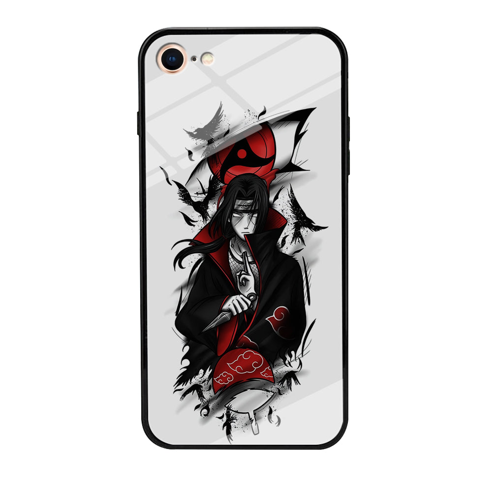 Itachi Uchiha White iPhone SE 2020 Case-Phone Case-Tempered Glass Case-Altracase