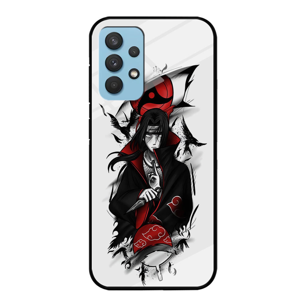 Itachi Uchiha White Samsung Galaxy A32 Case-Phone Case-Tempered Glass Case-Altracase