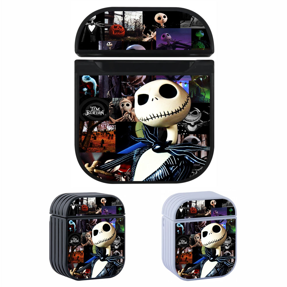 Jack Skellington Aesthetic Hard Plastic Case Cover For Apple Airpods-AirPod Case-Altracase