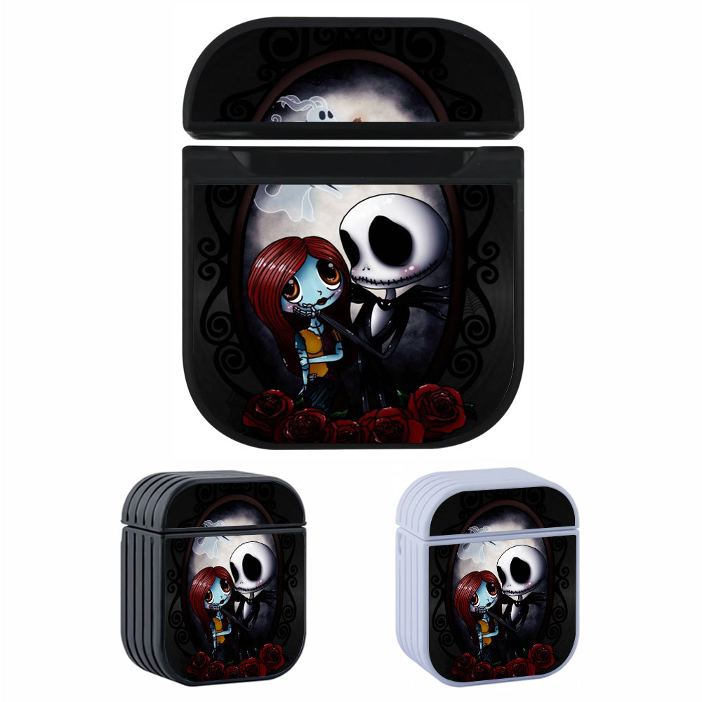 Jack Skellington Fall in Love Hard Plastic Case Cover For Apple Airpods-AirPod Case-Altracase