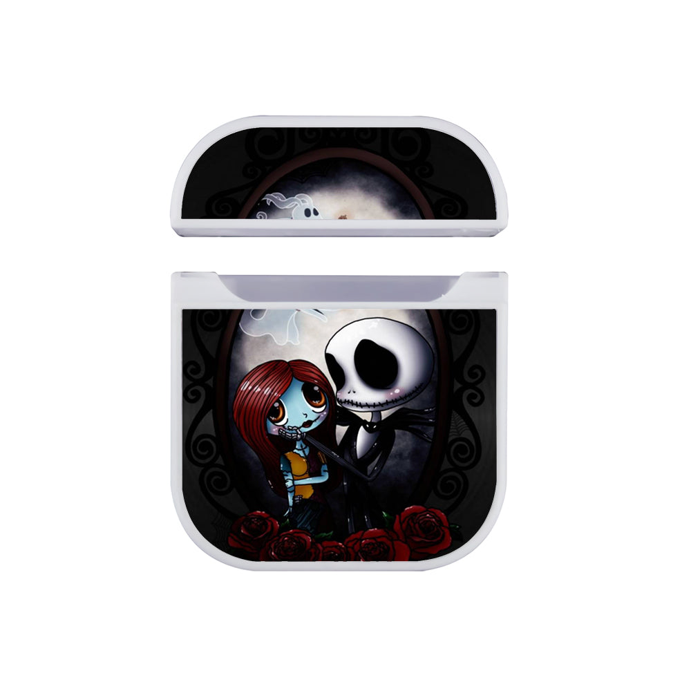 Jack Skellington Fall in Love Hard Plastic Case Cover For Apple Airpods-AirPod Case-White-Altracase