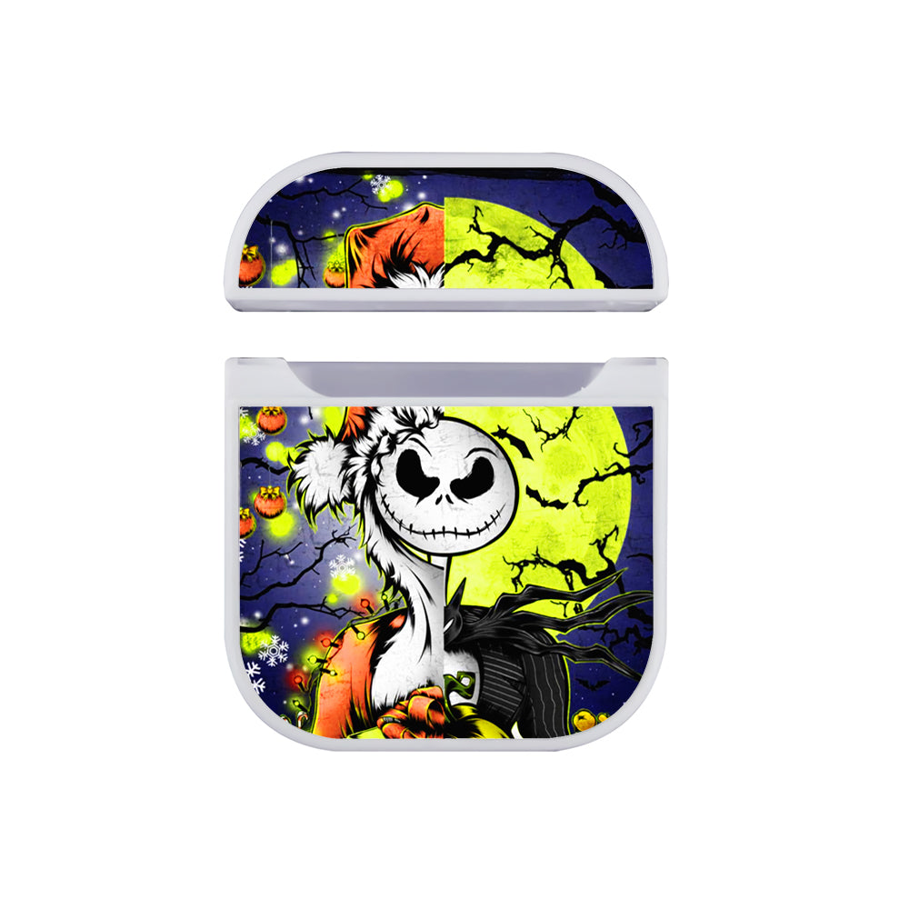 Jack Skellington Halloween x Christmas Hard Plastic Case Cover For Apple Airpods-AirPod Case-White-Altracase