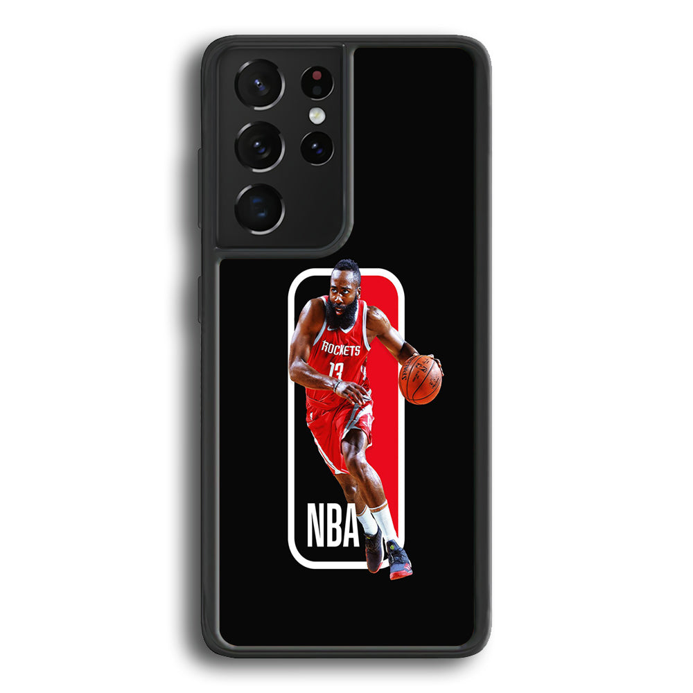 James Harden NBA Samsung Galaxy S21 Ultra Case-Phone Case-Rubber Black (2D Case)-Altracase