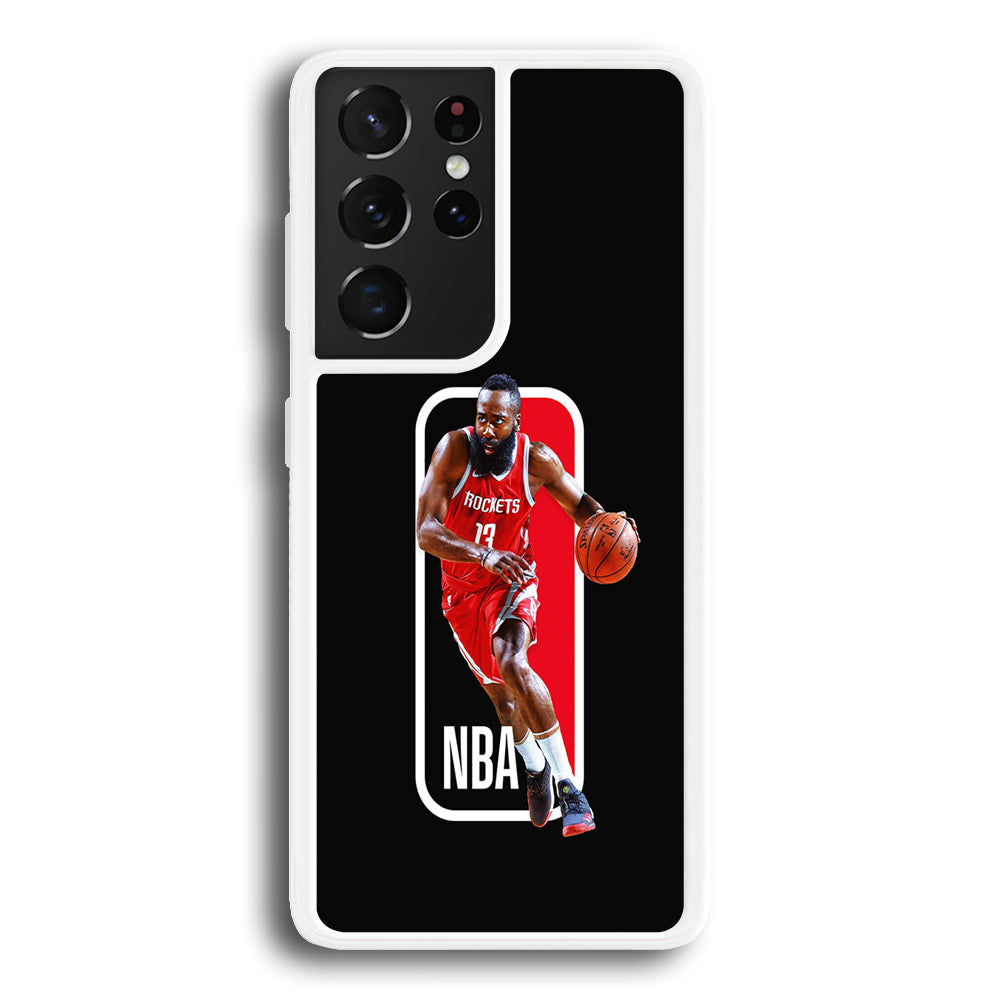 James Harden NBA Samsung Galaxy S21 Ultra Case-Phone Case-Rubber White (2D Case)-Altracase