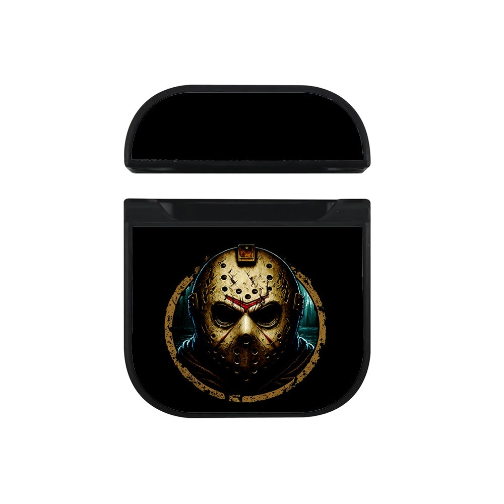 Jason Voorhees Mask Horror Apple AirPods Case-AirPod Case-Black-Altracase