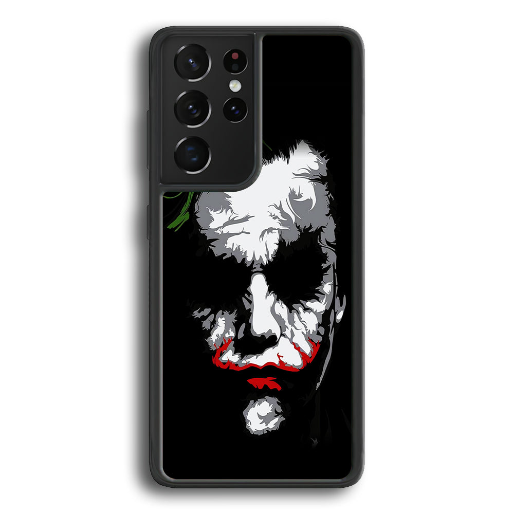 Joker Abstract Painting Samsung Galaxy S21 Ultra Case-Phone Case-Rubber Black (2D Case)-Altracase