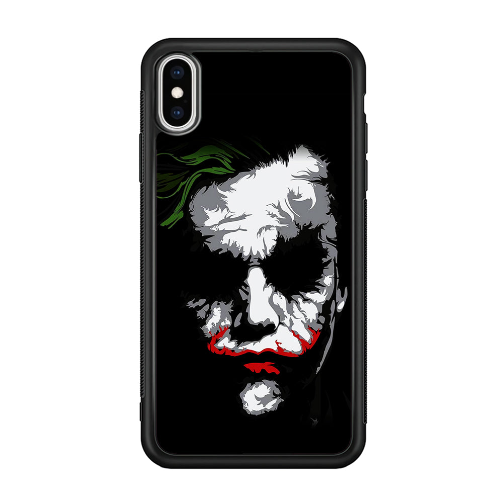 Joker Abstract Painting iPhone Xs Case-Phone Case-Rubber Black (2D Case)-Altracase