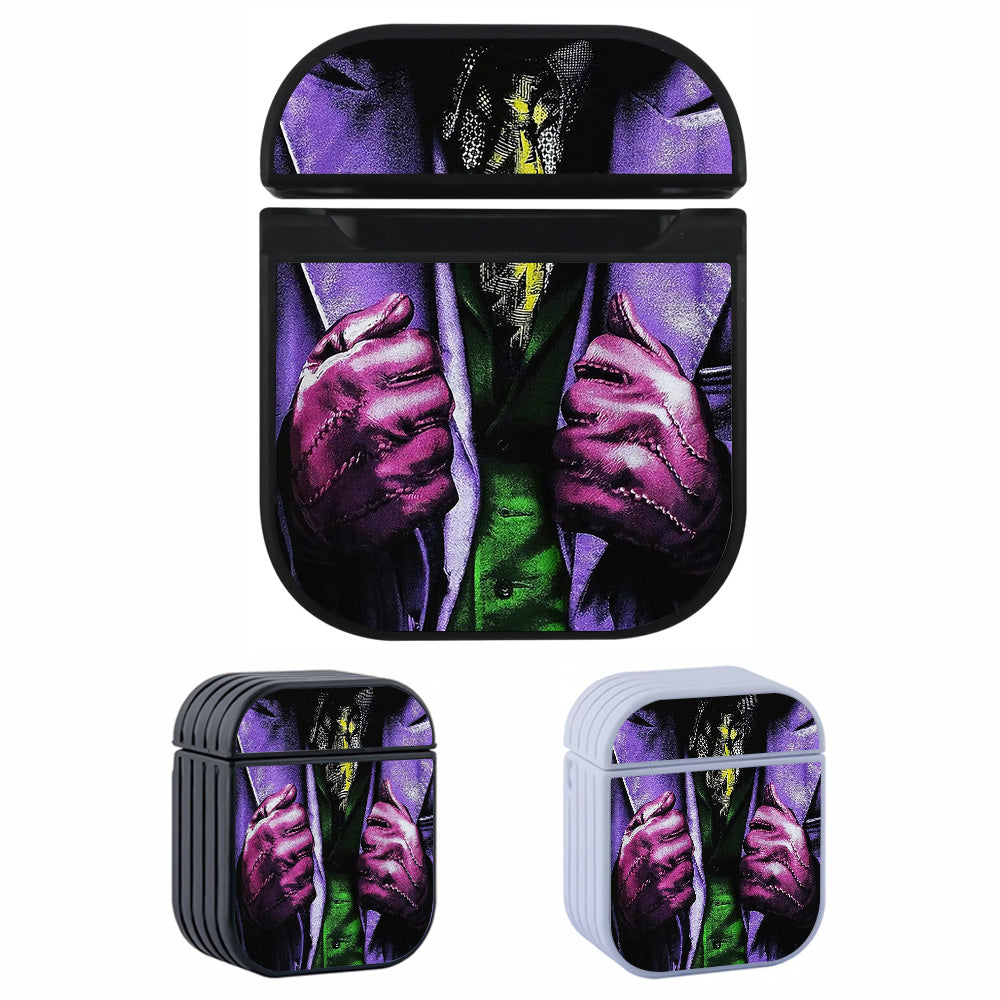 Joker Dark Knight Tshirt Hard Plastic Case Cover For Apple Airpods-AirPod Case-Altracase