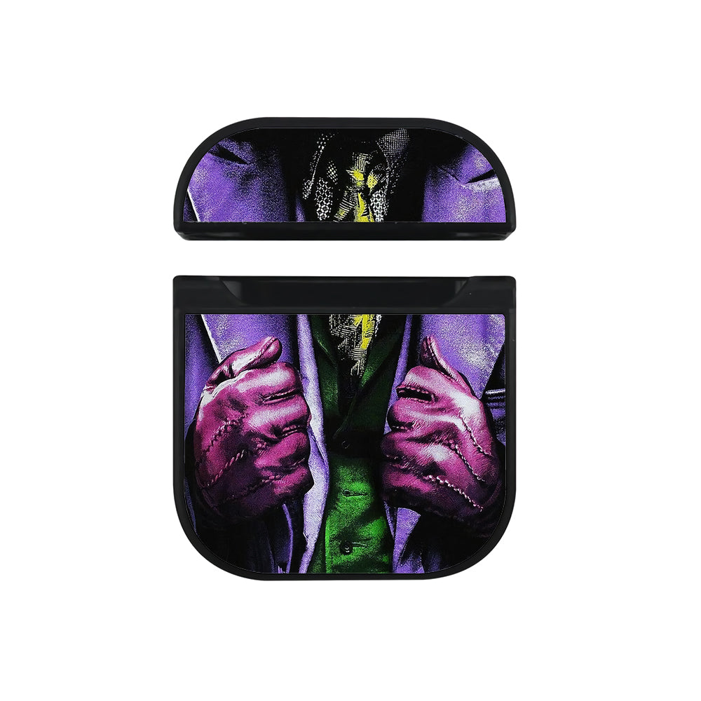 Joker Dark Knight Tshirt Hard Plastic Case Cover For Apple Airpods-AirPod Case-Black-Altracase