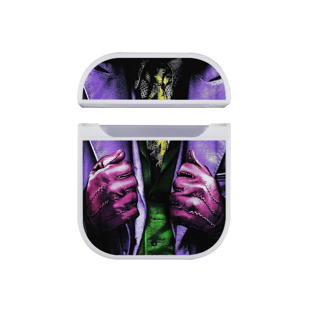 Joker Dark Knight Tshirt Hard Plastic Case Cover For Apple Airpods-AirPod Case-White-Altracase
