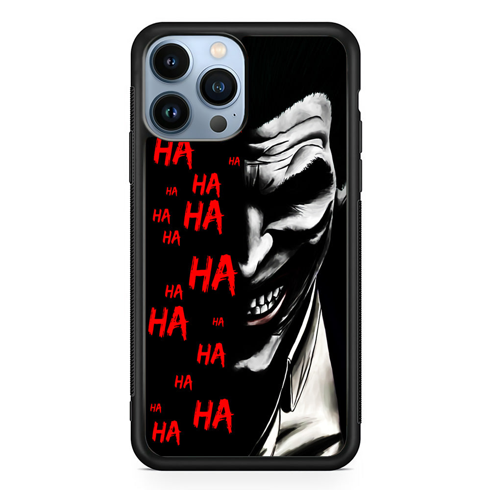 Joker Laugh iPhone 15 Pro Max Case-Phone Case-Rubber Black (2D Case)-Altracase