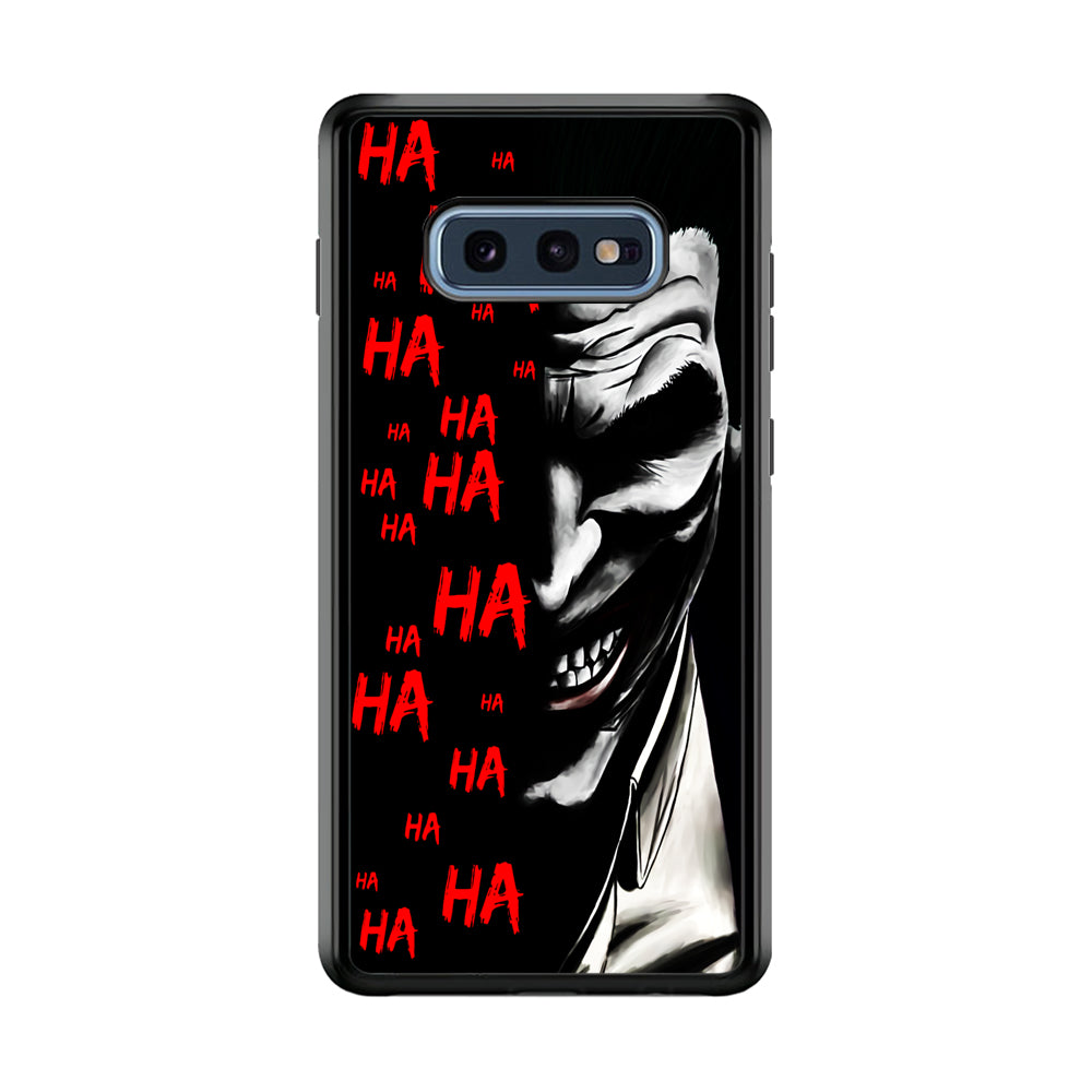 Joker Laugh Samsung Galaxy S10E Case-Phone Case-Rubber Black (2D Case)-Altracase