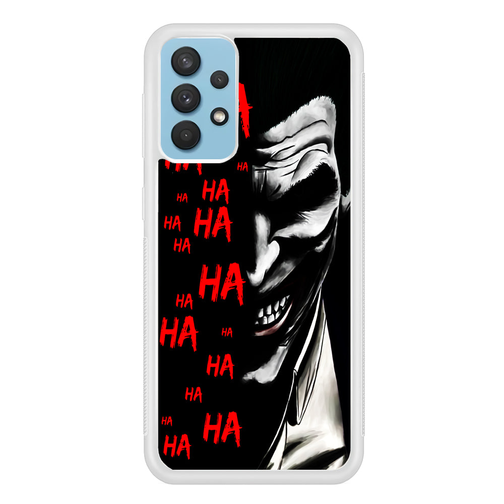 Joker Laugh Samsung Galaxy A32 Case-Phone Case-Rubber White (2D Case)-Altracase