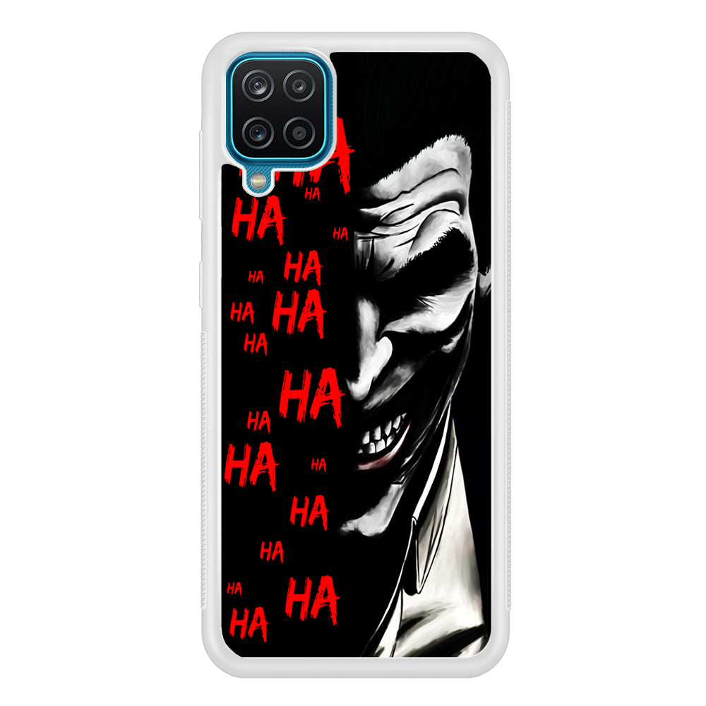 Joker Laugh Samsung Galaxy A12 Case-Phone Case-Rubber White (2D Case)-Altracase