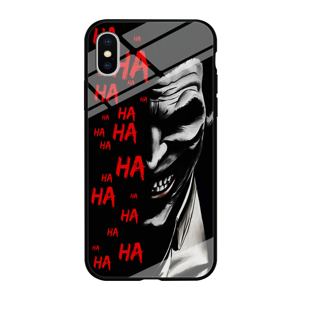 Joker Laugh iPhone Xs Case-Phone Case-Tempered Glass Case-Altracase