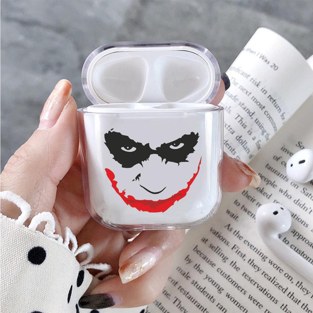 Joker Face Art Hard Plastic Protective Clear Case Cover For Apple Airpods-AirPod Case-Altracase