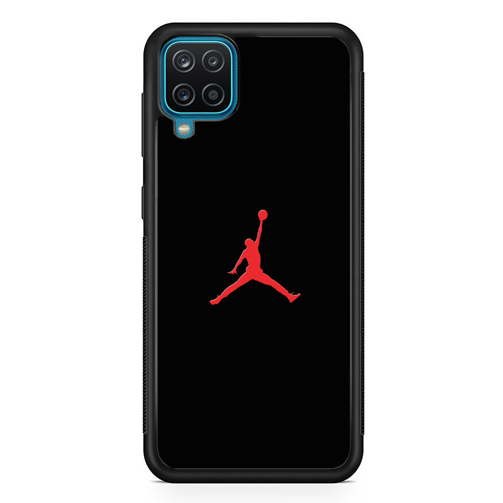 Jordan Logo 003 Samsung Galaxy A12 Case-Mobile Phone Case-Rubber Black (2D Case)-Altracase