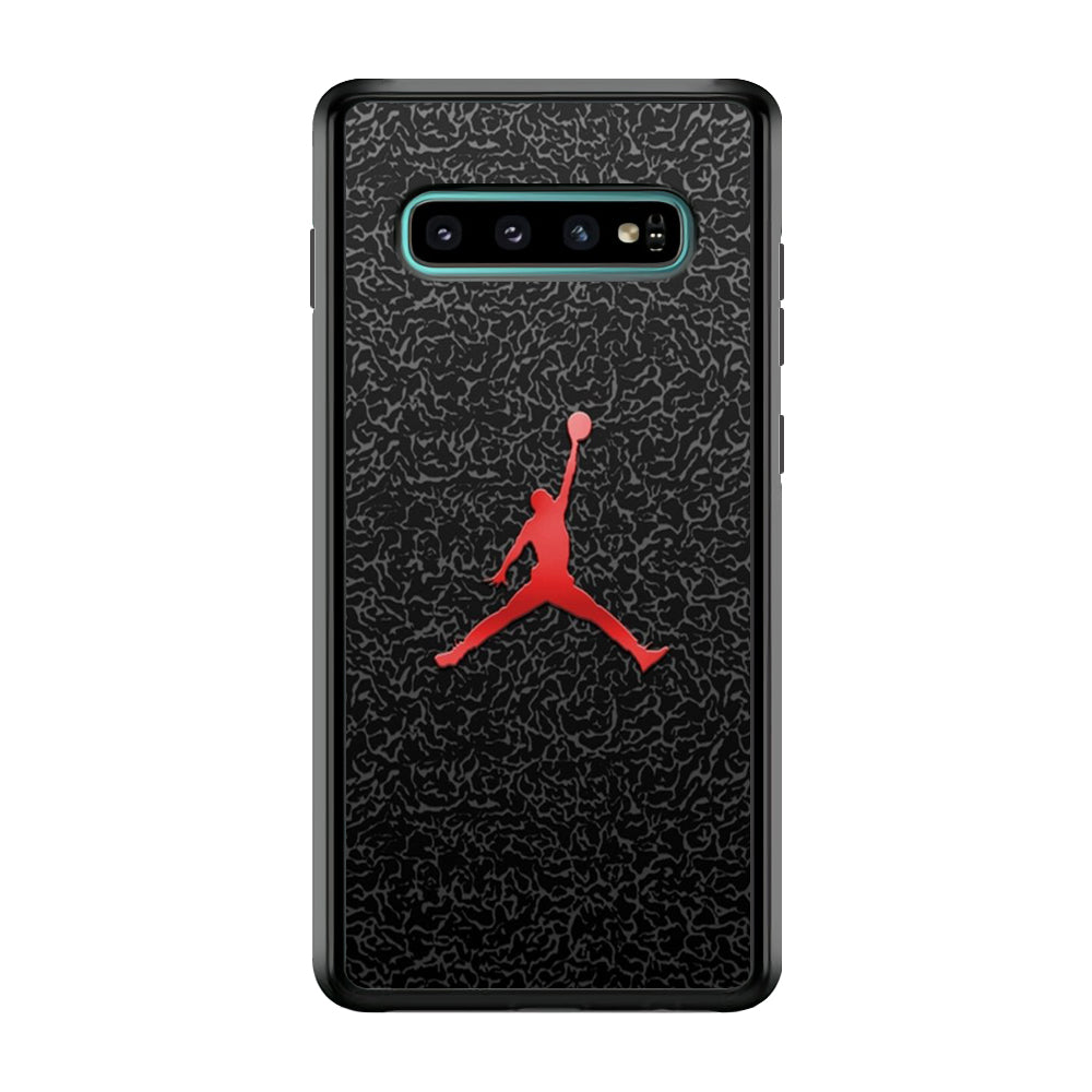 Jordan Logo 004 Samsung Galaxy S10 Case-Mobile Phone Case-Rubber Black (2D Case)-Altracase