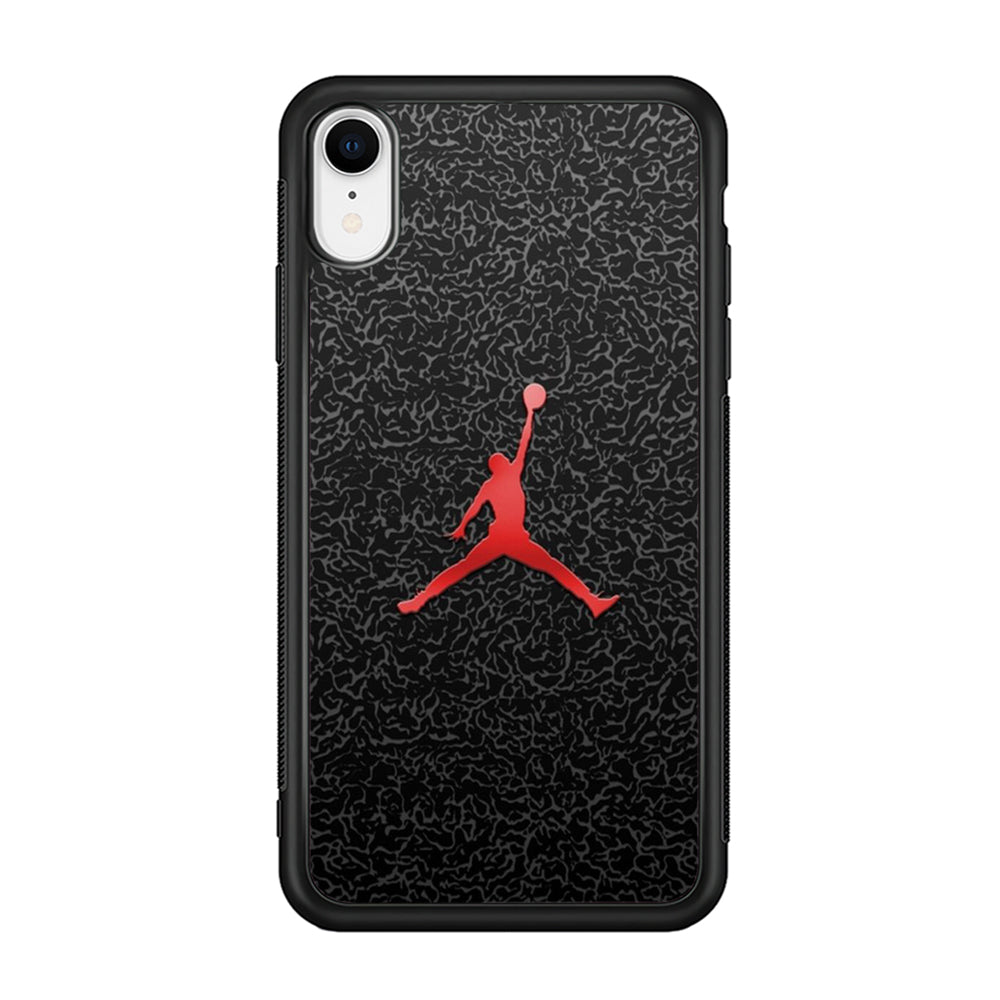 Jordan Logo 004 iPhone XR Case-Mobile Phone Case-Rubber Black (2D Case)-Altracase