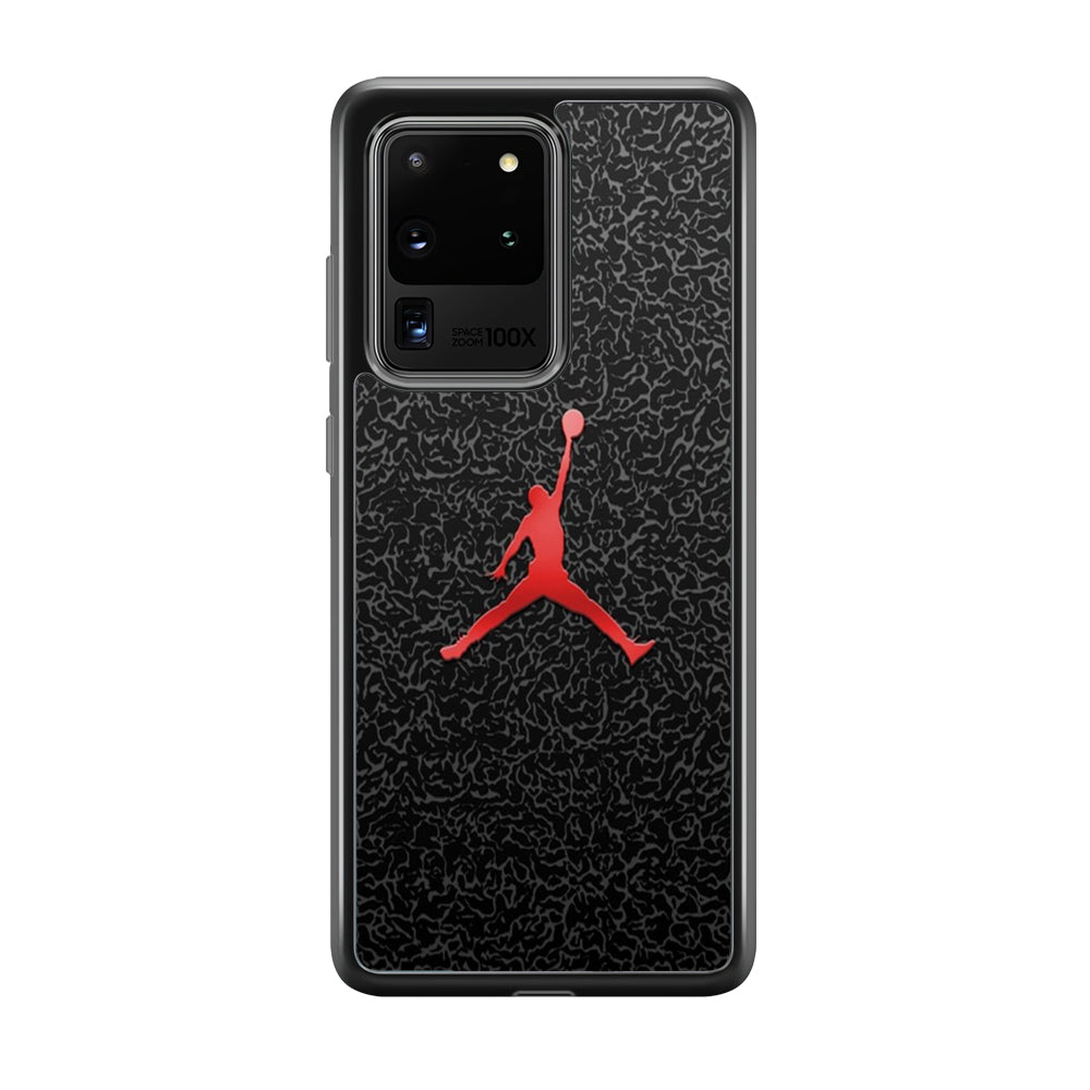 Jordan Logo 004 Samsung Galaxy S20 Ultra Case-Mobile Phone Case-Rubber Black (2D Case)-Altracase