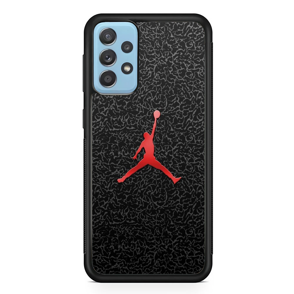 Jordan Logo 004 Samsung Galaxy A72 Case-Mobile Phone Case-Rubber Black (2D Case)-Altracase