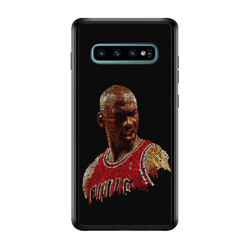 Jordan Typography Art Samsung Galaxy S10 Case-Phone Case-Rubber Black (2D Case)-Altracase