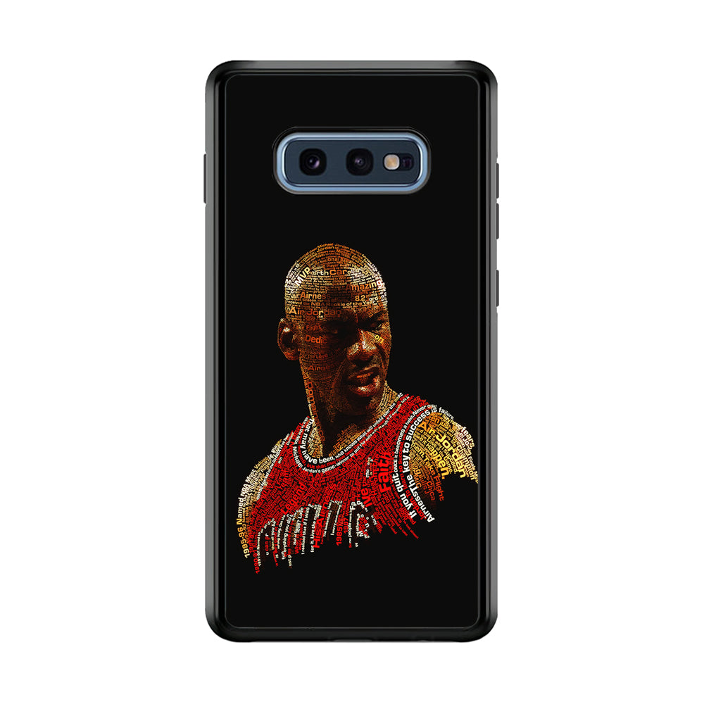 Jordan Typography Art Samsung Galaxy S10E Case-Phone Case-Rubber Black (2D Case)-Altracase