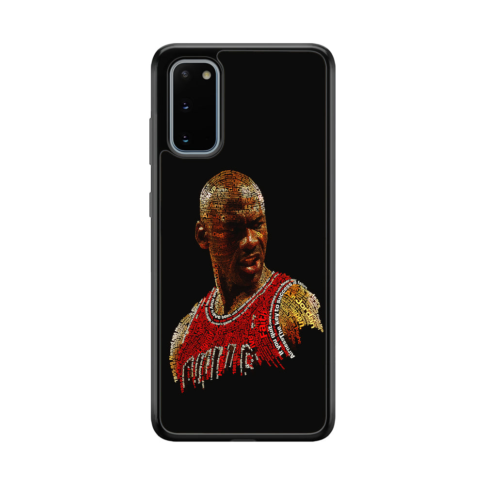 Jordan Typography Art Samsung Galaxy S20 Case-Phone Case-Rubber Black (2D Case)-Altracase
