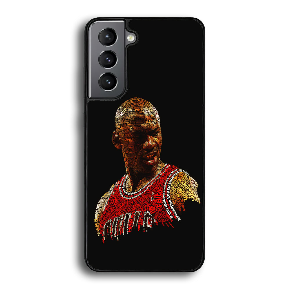 Jordan Typography Art Samsung Galaxy S21 Plus Case-Phone Case-Rubber Black (2D Case)-Altracase