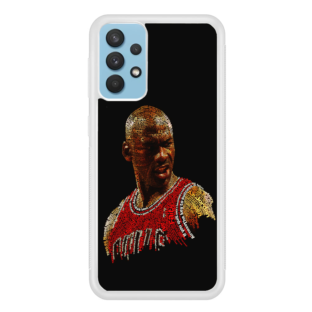 Jordan Typography Art Samsung Galaxy A32 Case-Phone Case-Rubber White (2D Case)-Altracase