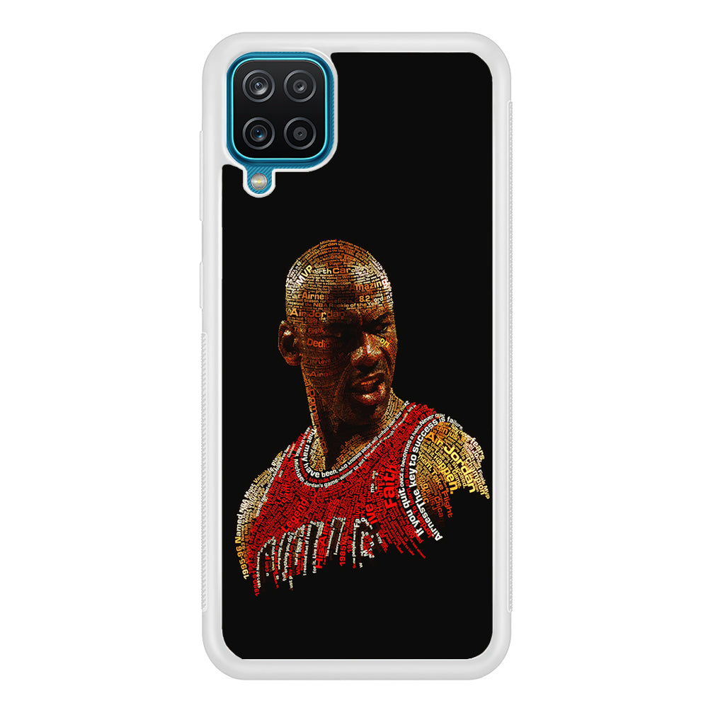 Jordan Typography Art Samsung Galaxy A12 Case-Phone Case-Rubber White (2D Case)-Altracase