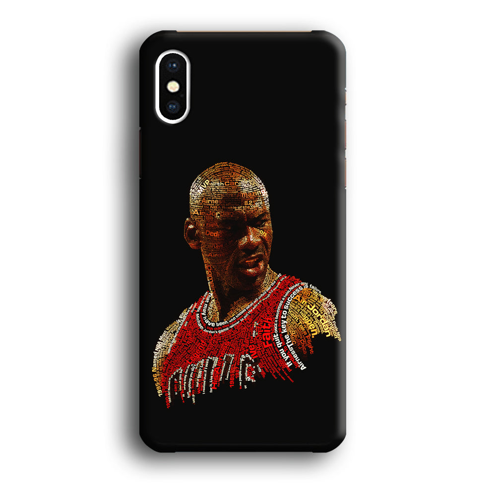 Jordan Typography Art iPhone Xs Case-Phone Case-3D Case-Altracase