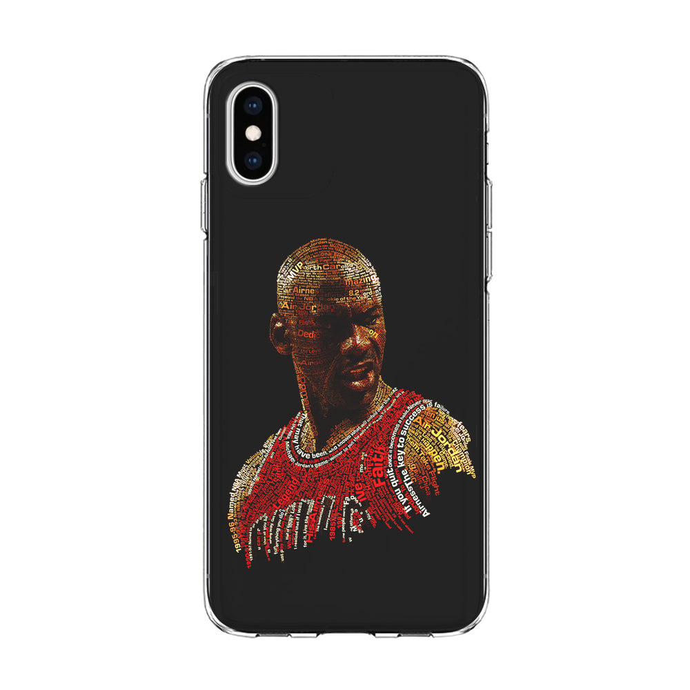 Jordan Typography Art iPhone Xs Case-Phone Case-Clear Soft Case-Altracase