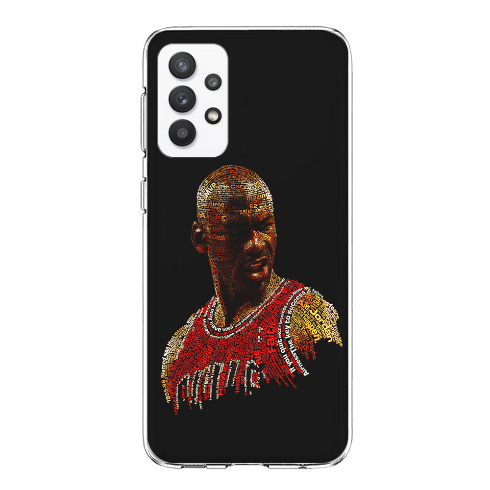 Jordan Typography Art Samsung Galaxy A32 Case-Phone Case-Clear Soft Case-Altracase