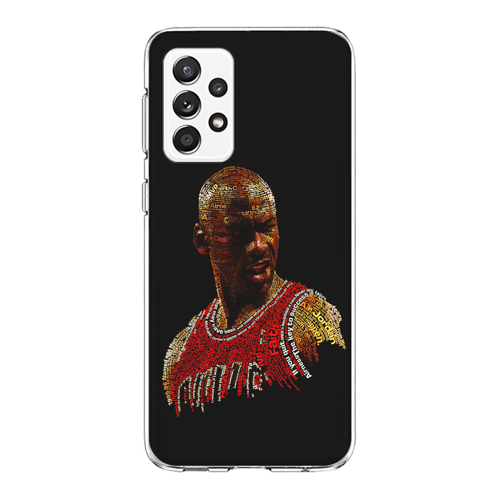 Jordan Typography Art Samsung Galaxy A52 Case-Phone Case-Clear Soft Case-Altracase