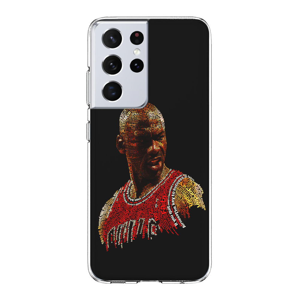 Jordan Typography Art Samsung Galaxy S21 Ultra Case-Phone Case-Clear Soft Case-Altracase