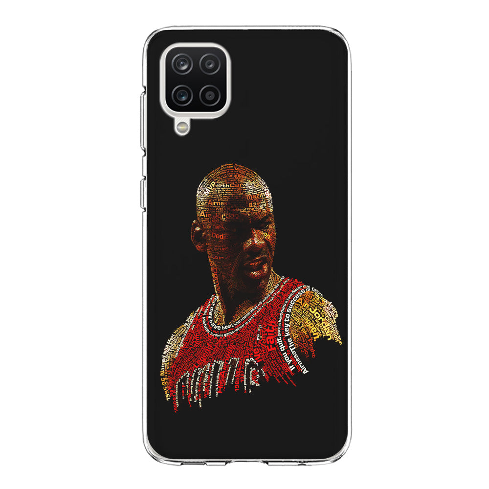 Jordan Typography Art Samsung Galaxy A12 Case-Phone Case-Clear Soft Case-Altracase